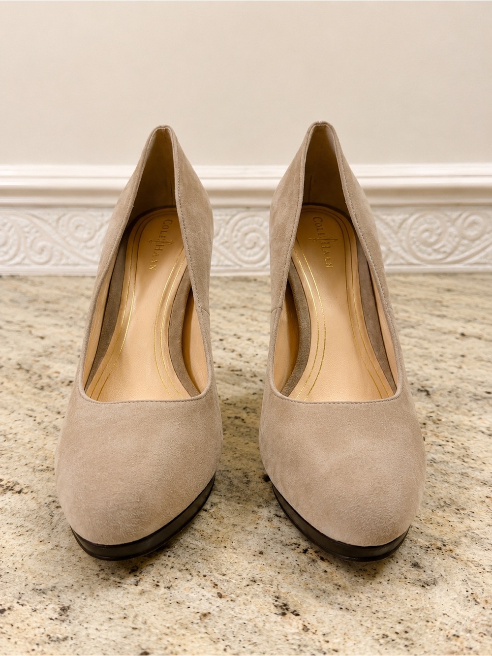 Cole Haan Taupe Suede Classic Pump